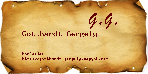 Gotthardt Gergely névjegykártya